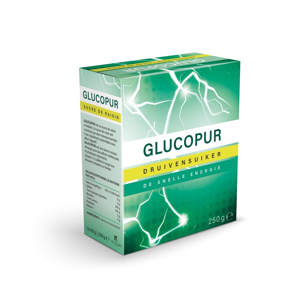 Glucopur (glucose en poudre) 250g (5x50g)