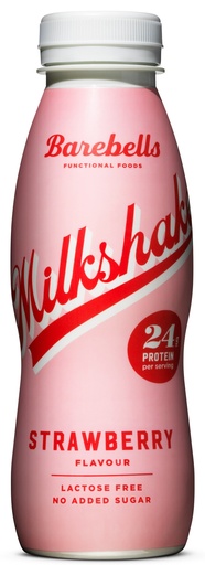 Barebells milkshake strawberry flavour 330ml