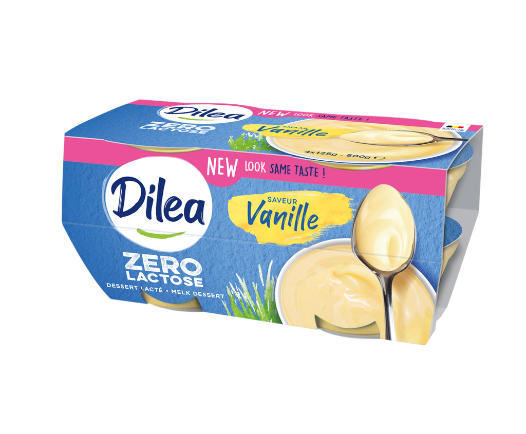 Dilea zero lactose dessert vanille 125g x 4