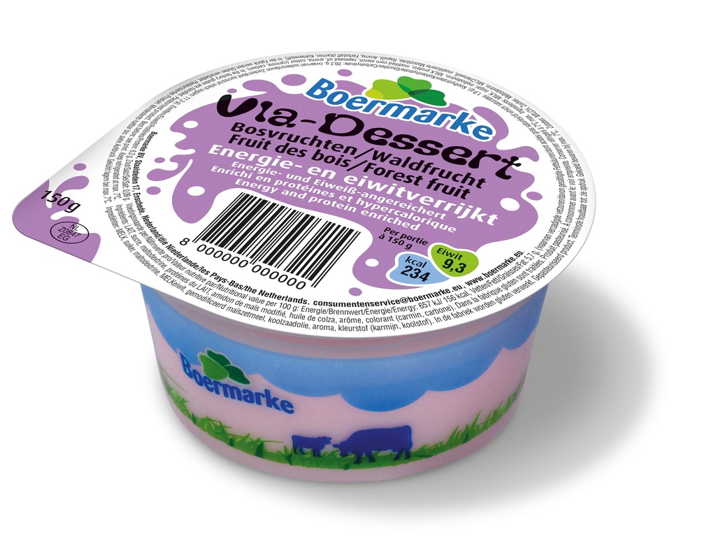 Boermarke E+EN+ vla bosvruchten 150g x 12 vries