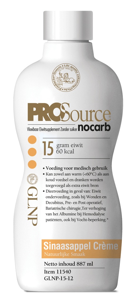 PROSource Nocarb goût de crème d'orange 887ml