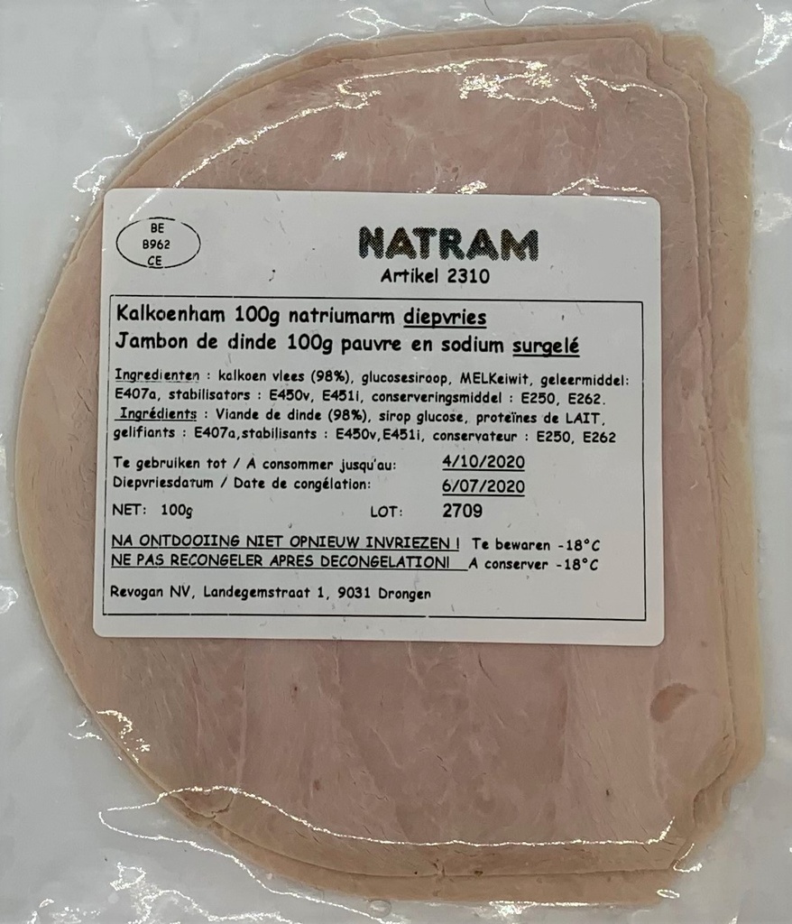 Natram jambon de dinde ps/maigre 100gx10 surg