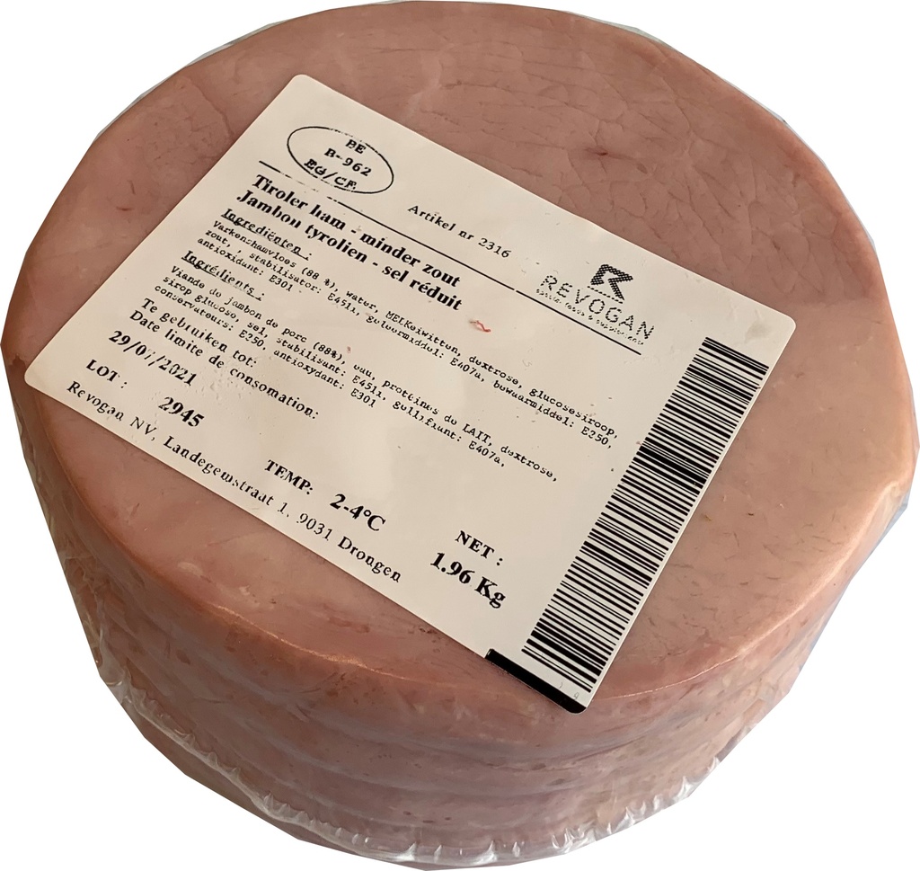 Revogan Tyrolean ham less salt 1,8kg