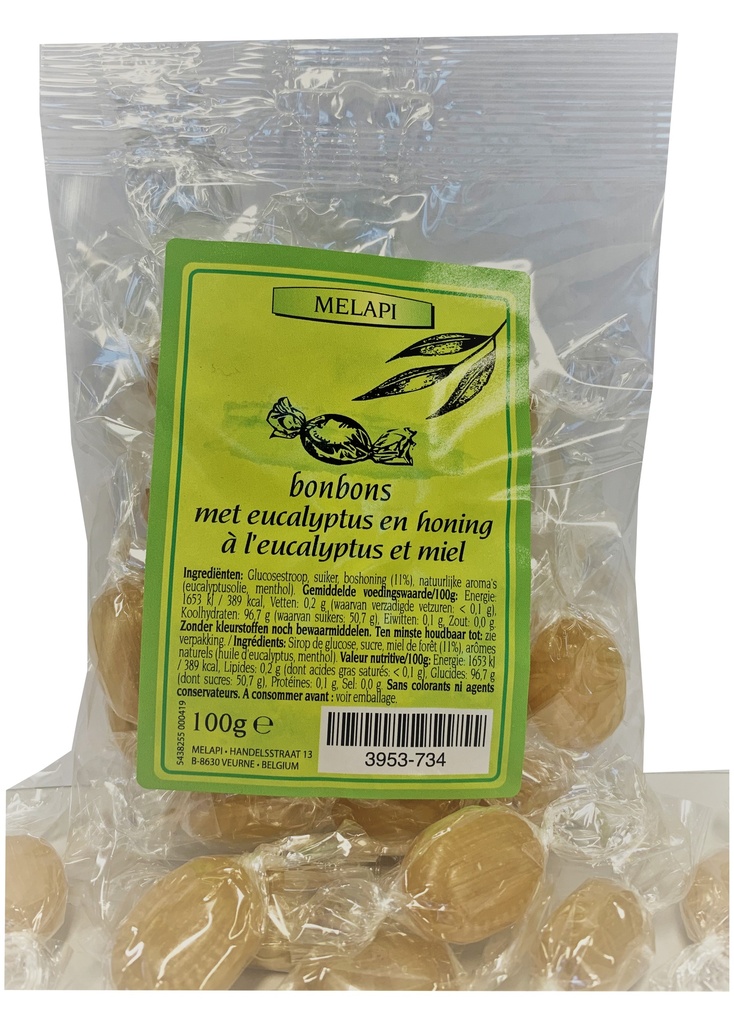 Melapi bonbons eucalyptus-honing 100g - 3953734