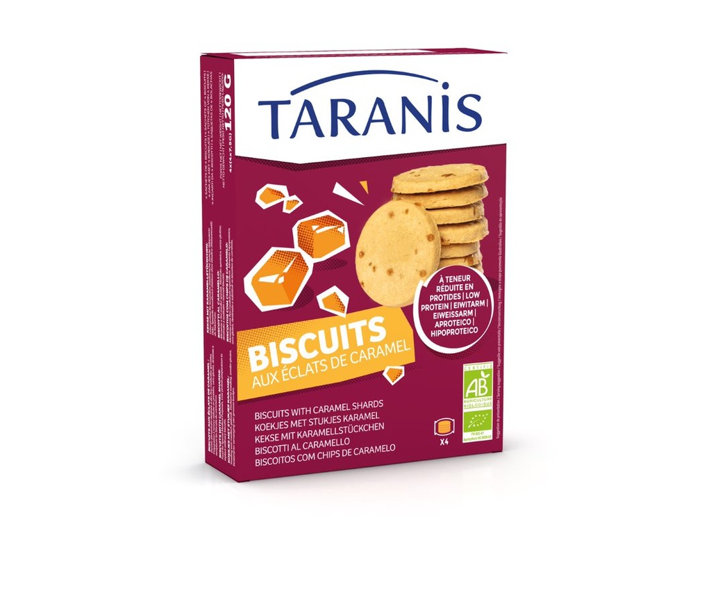 Taranis cookies éclats de caramel 120g Bio