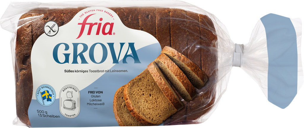 Fria dark sliced loaf with linseed 500g frozen