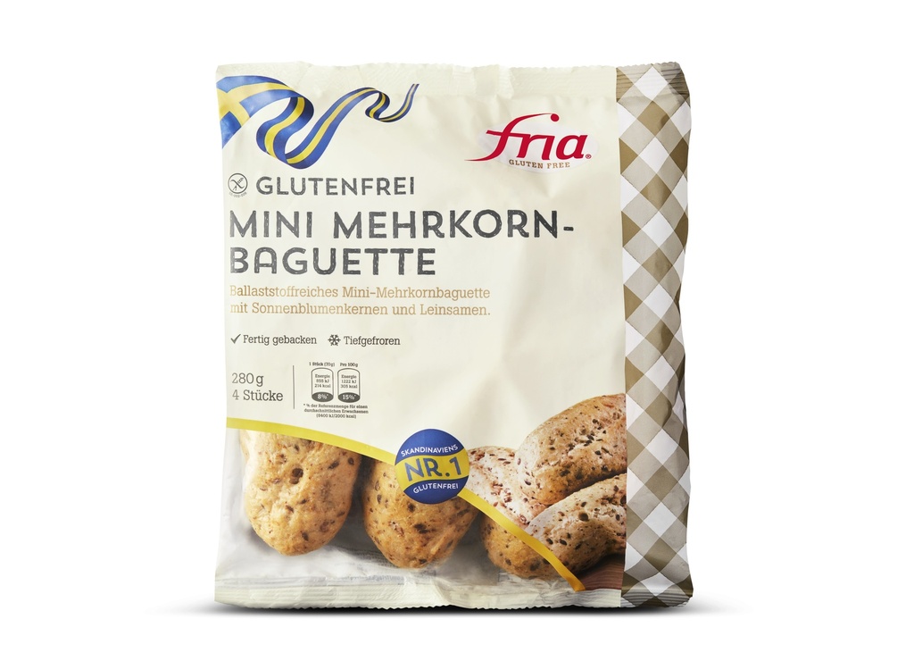 Fria grofvolkoren mini stokbrood 4st 280g dpvr