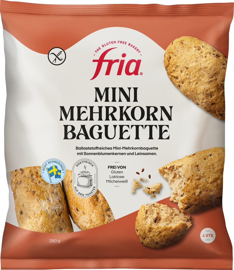 Fria grofvolkoren mini stokbrood 4st 280g dpvr
