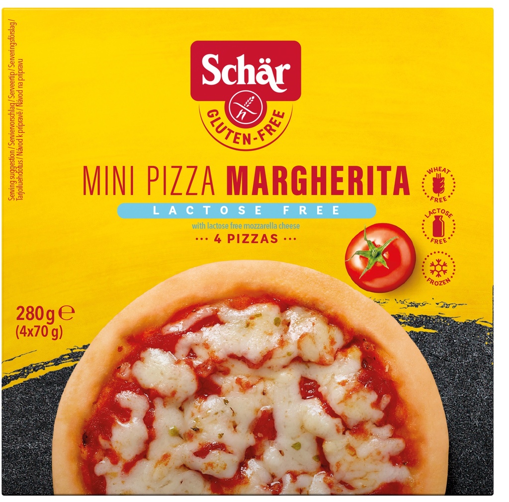 Schär mini pizza 4st 280g lact°