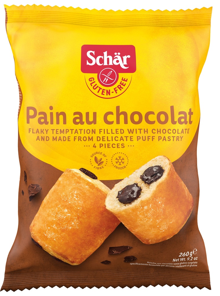 Schär pain au chocolat 260g (4 x 65g) frozen