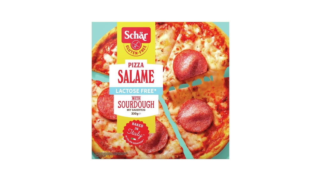 Schär Pizza Salame 330g sans lactose surgelé