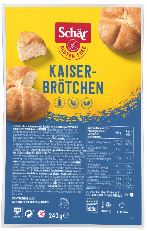 Schär Kaiser-Brötchen 240g