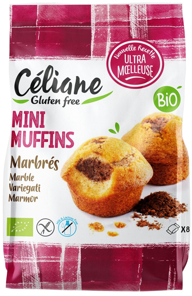 Céliane mini muffin marbré bio 8pcs 200g
