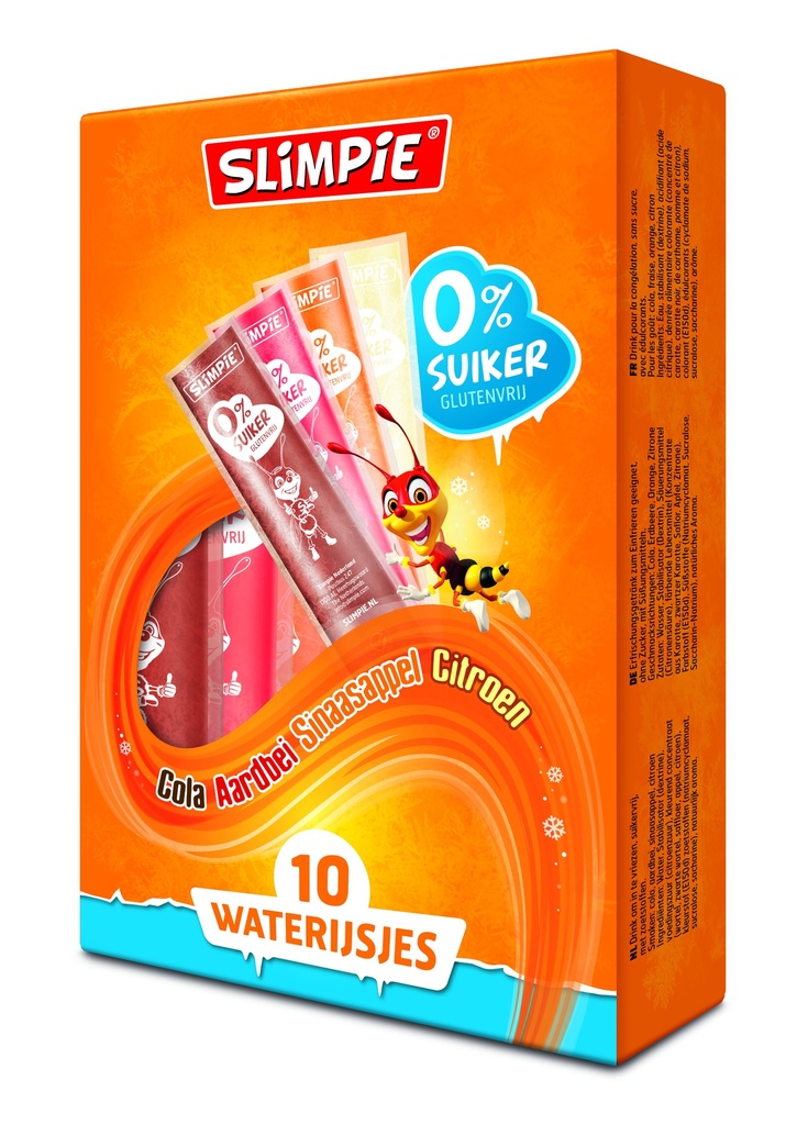 Slimpie glace à l'eau 40ml x 10 sans sucres