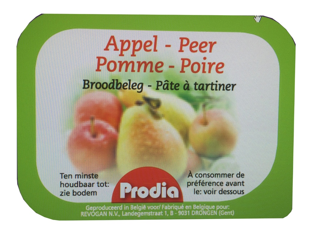 Prodia pâte à tartiner pomme-poire 25g x 100