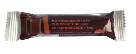 Prodia chocoladereep melk met praliné 18,5g x 40