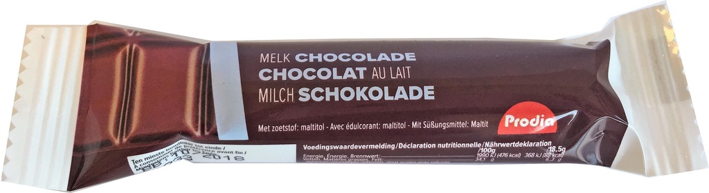 Prodia barres de chocolat au lait 18,5g x 40