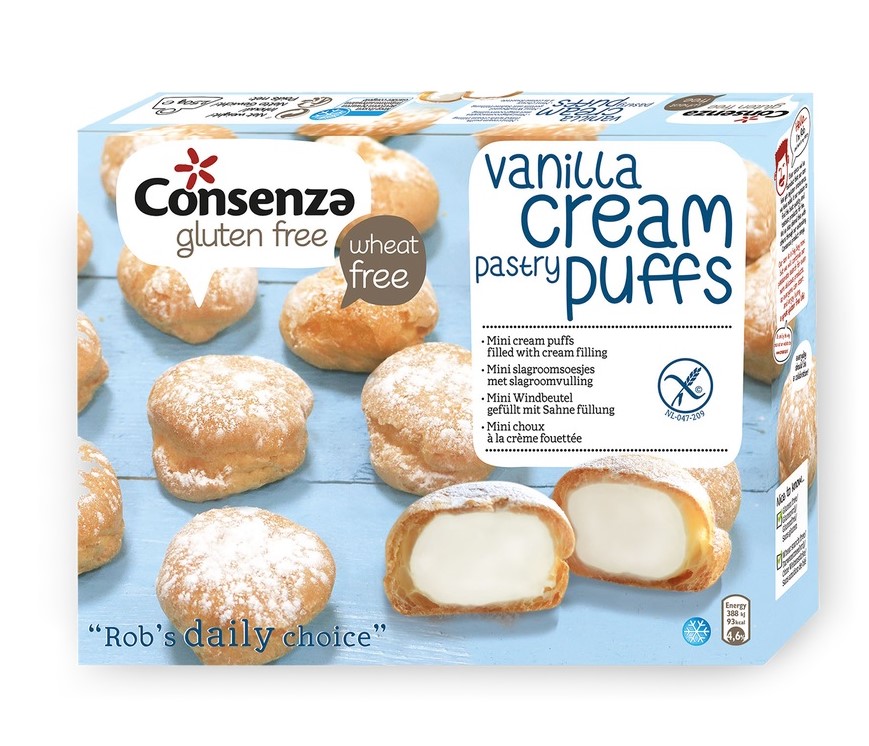 Consenza mini puffs cream filling 250g frozen