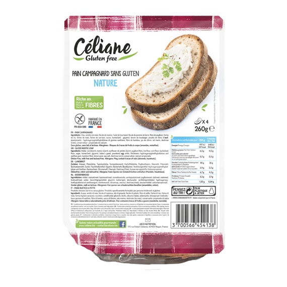 Céliane boerenbrood gesneden 260g