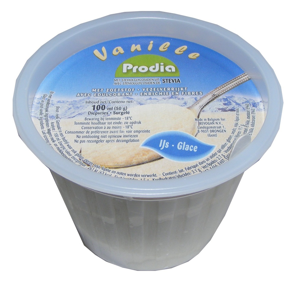 Prodia glace à la vanille 100ml x 24 surgelé