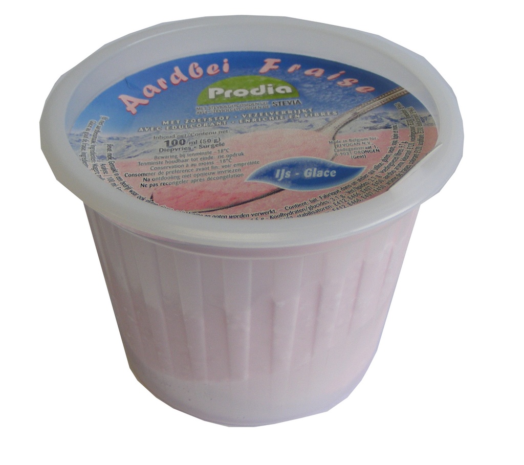 Prodia glace saveur fraises 100ml x 24 surgelé