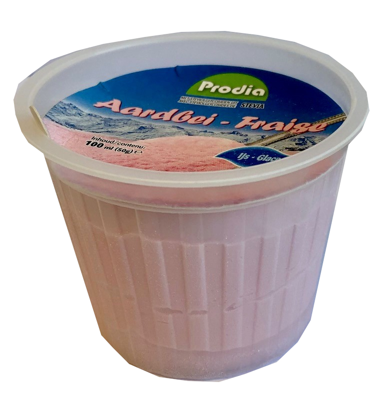 Prodia glace saveur fraises 100ml x 24 surgelé