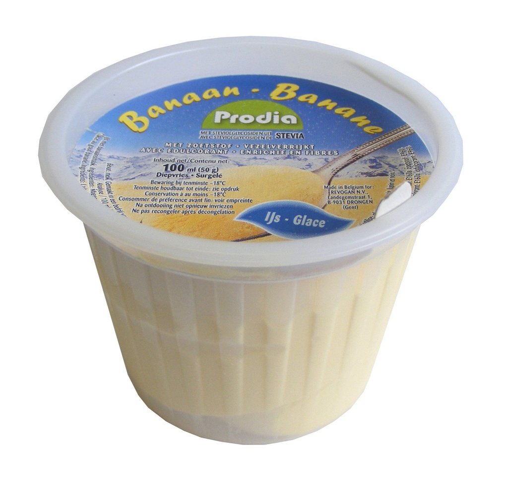 Prodia glace saveur banane 100ml x 24 surgelé