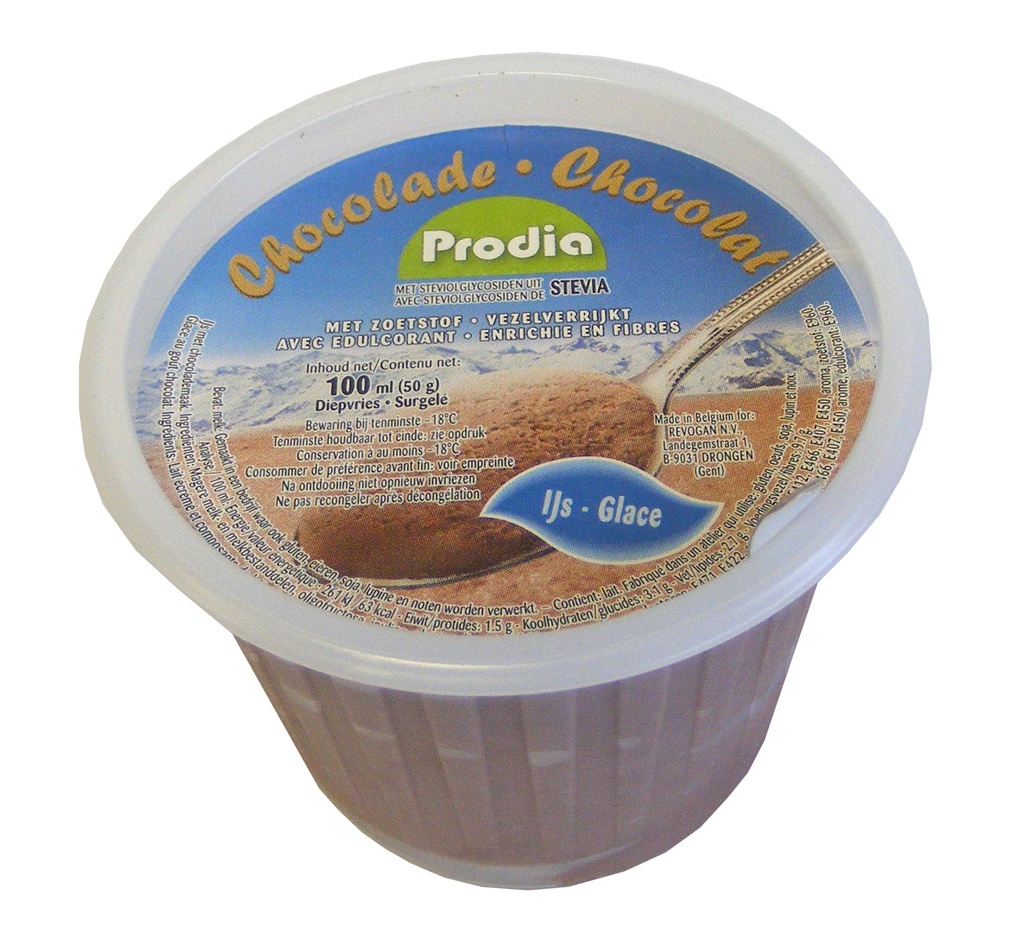 Prodia ijs chocolade 100ml x 24 diepvries