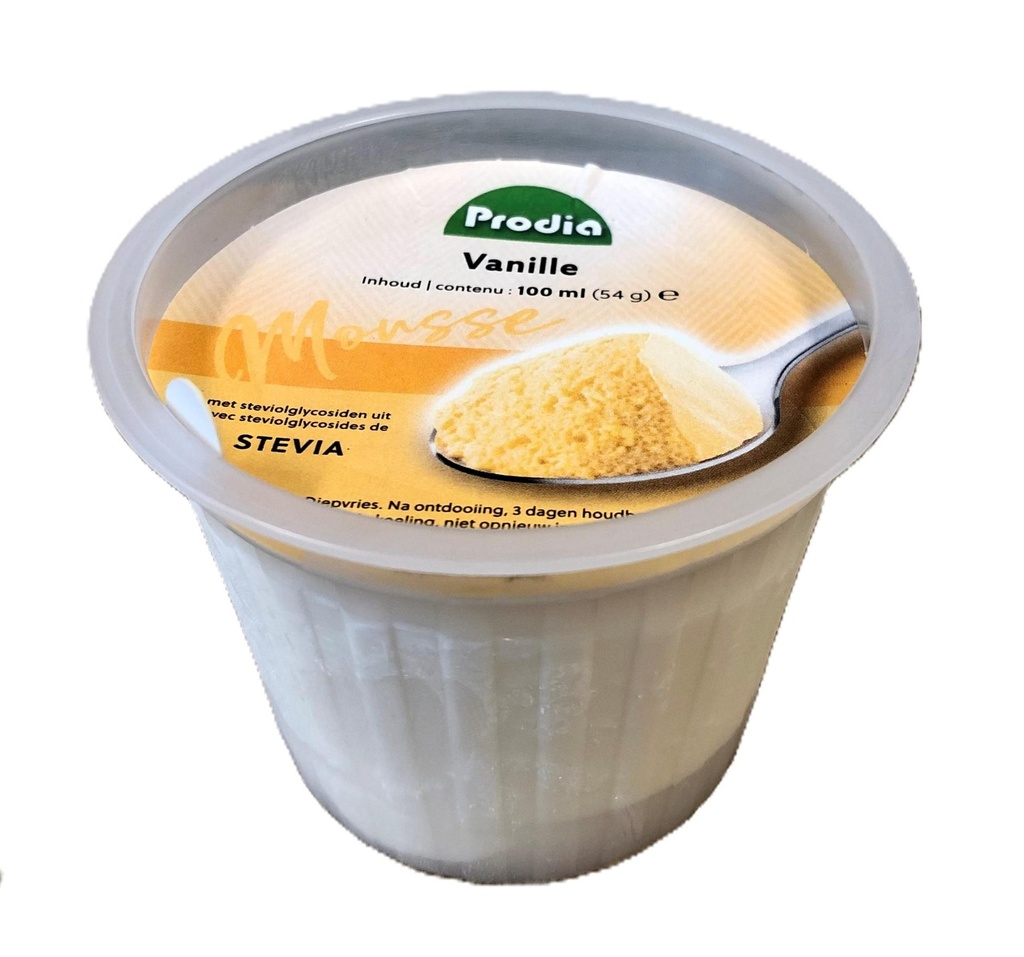 Prodia vanilla mousse 100ml-24pcs frozen