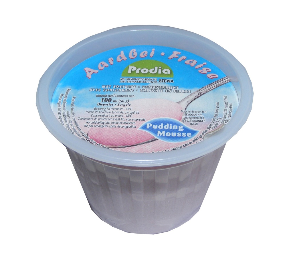 Prodia mousse aardbei 100ml x 24 diepvries