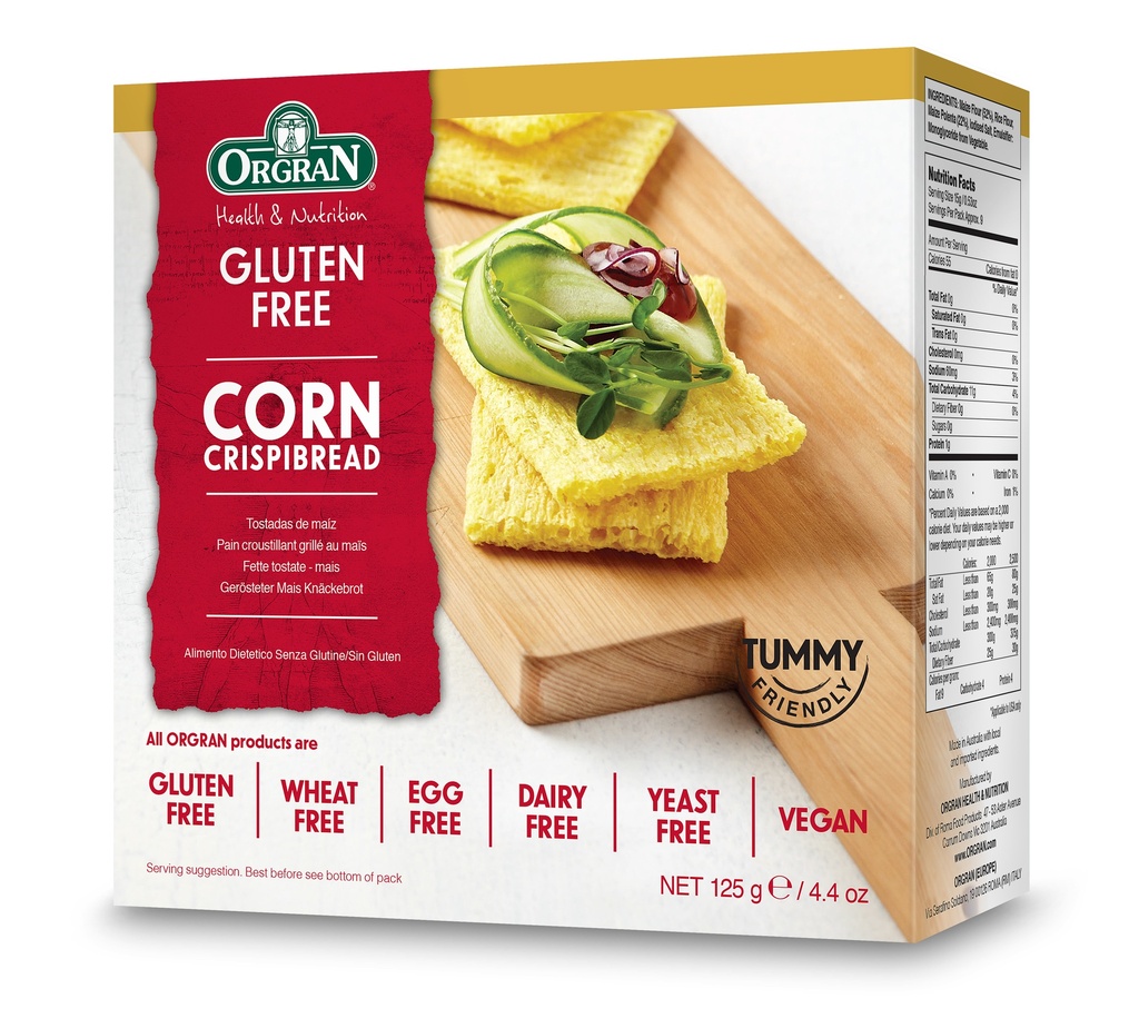 Orgran Toasted Corn Crispibread 125g