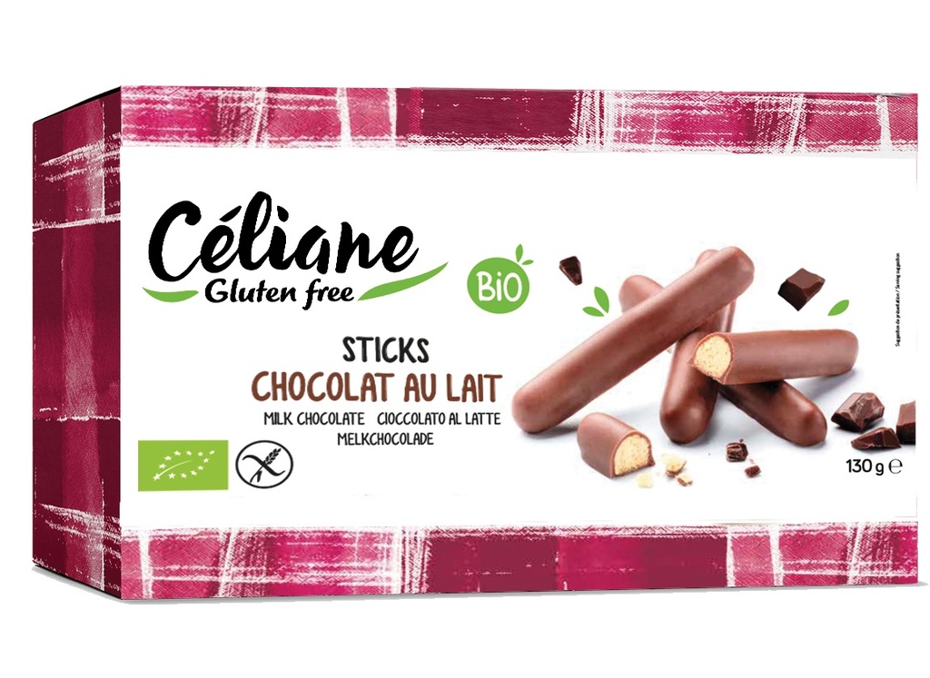 Céliane melk chocolade staafjes bio 130g - 2829380
