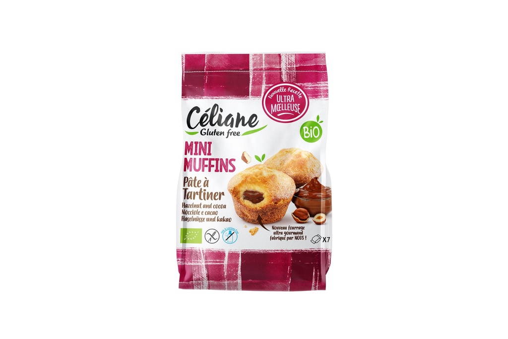 Céliane mini muffins chocolade bio 7st 200g - 3136207