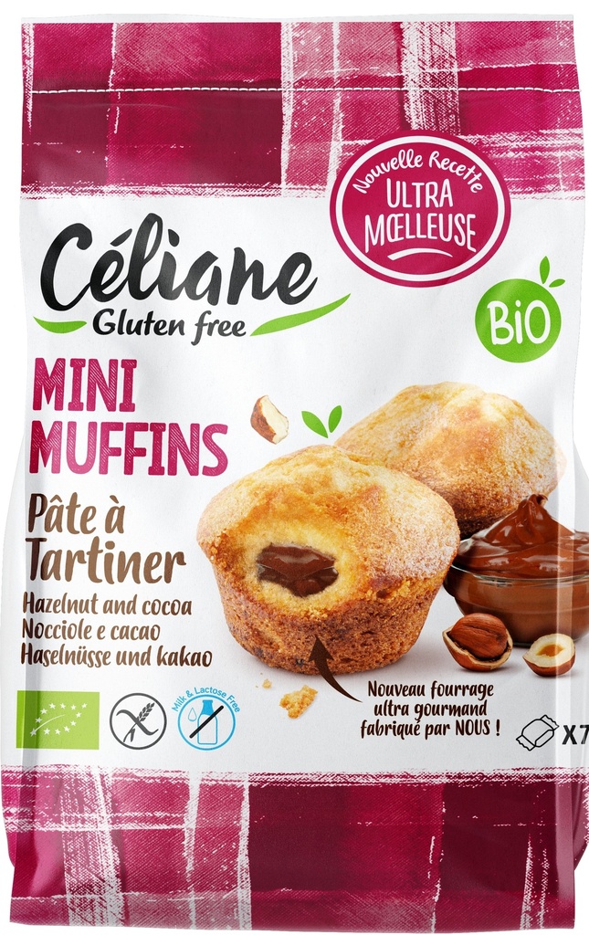 Céliane mini muffins chocolat bio 7 pcs 200g