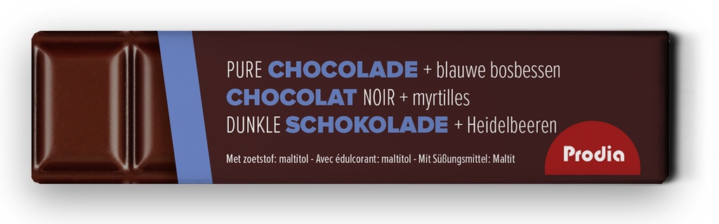 Prodia bar chocolat noir myrtilles 35g x 20