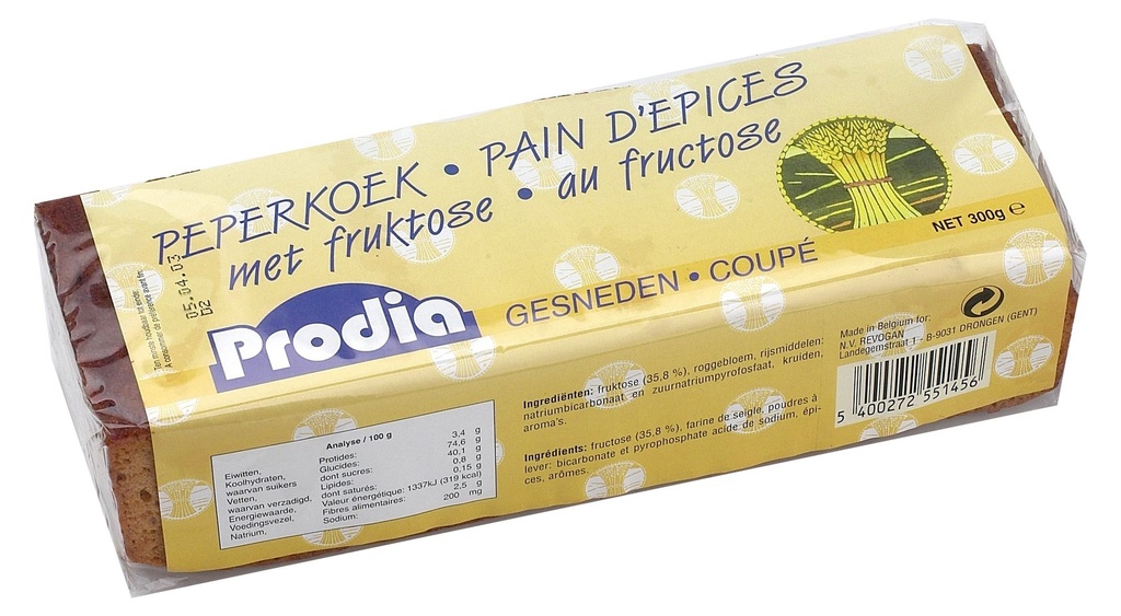 Prodia peperkoek 300g fructose - 0077362