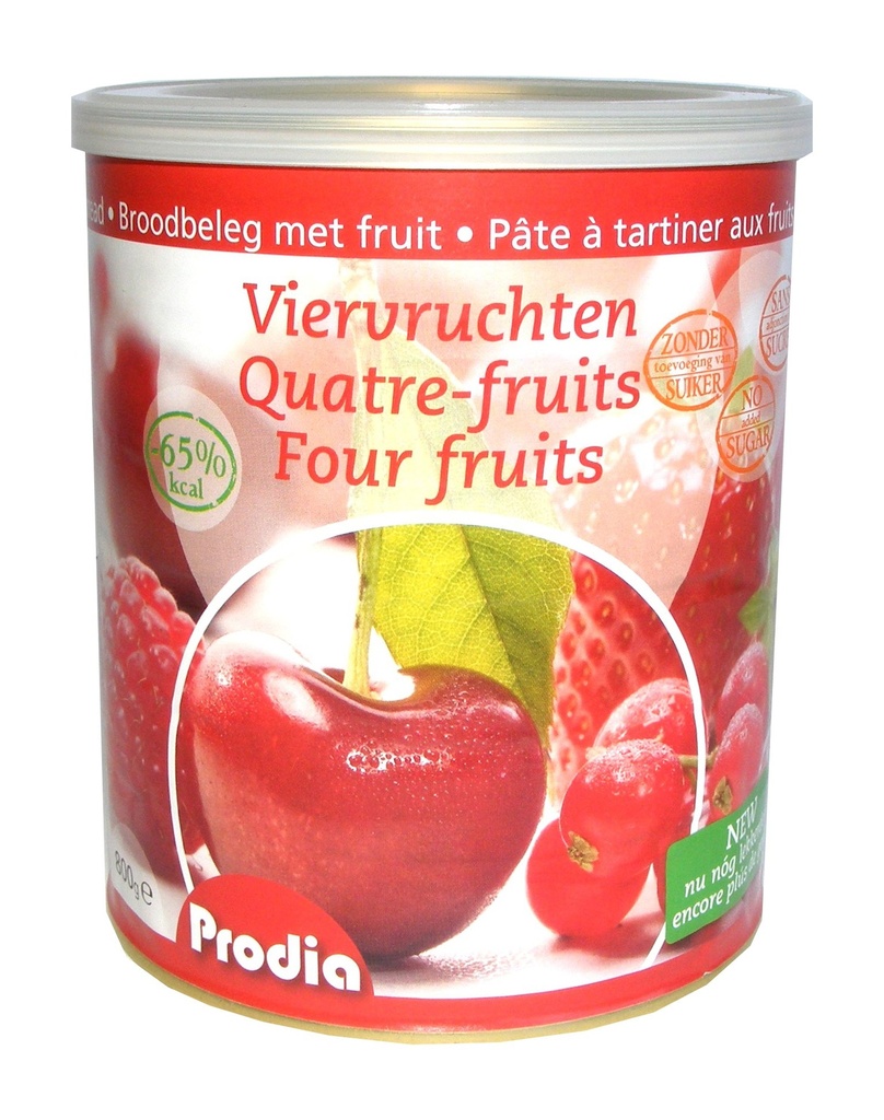 Prodia fruit spread 800g 4-fruits maltitol