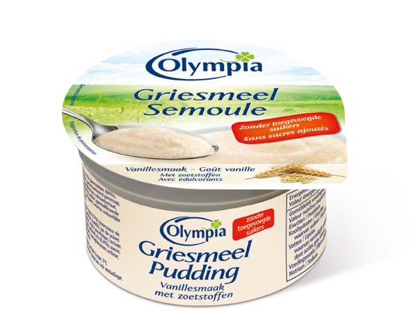 Olympia griesmeelpudding vanille 100g x 24 zoetst