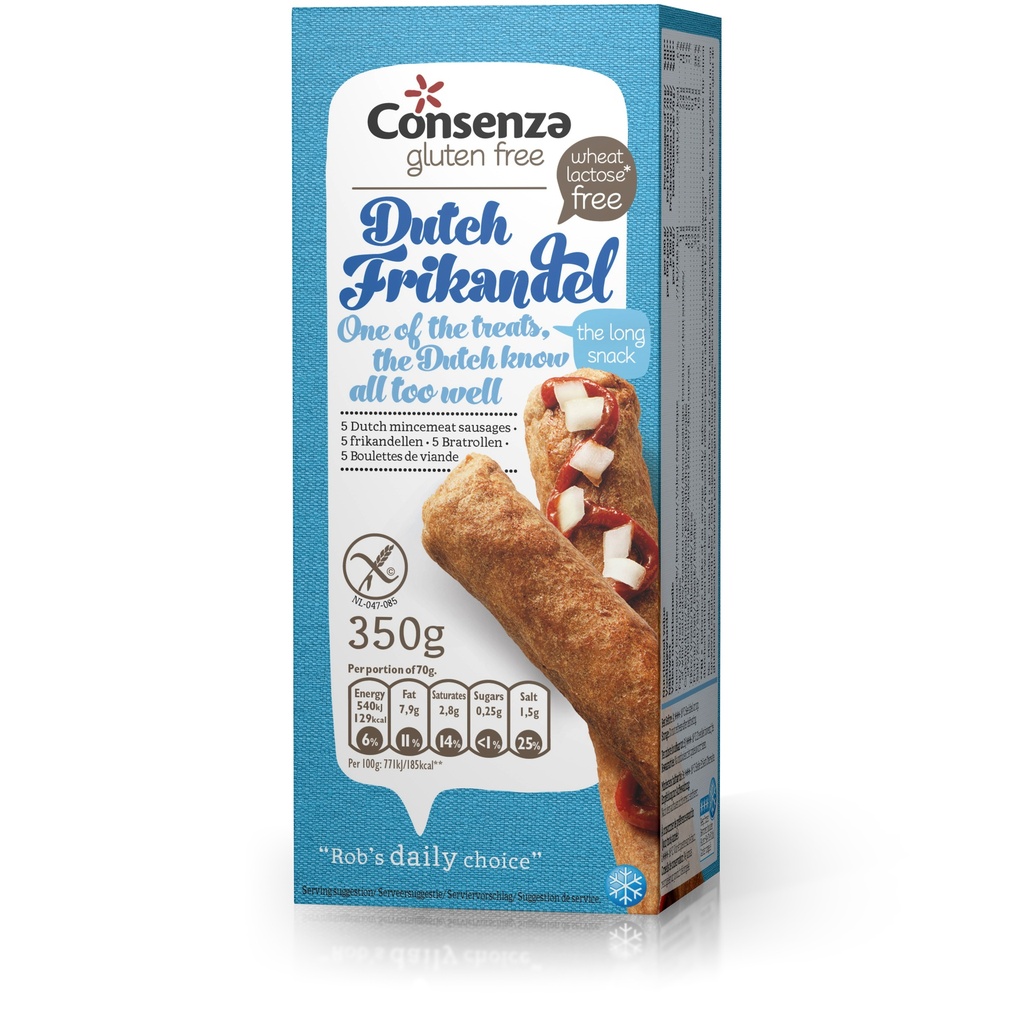 Consenza frikandellen 5st 350g diepvries