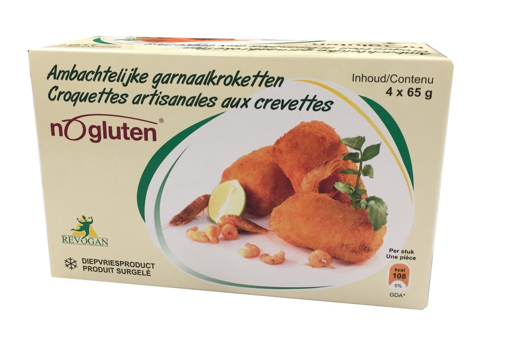 Nogluten garnaalkroketten 65g x 4 dpvr