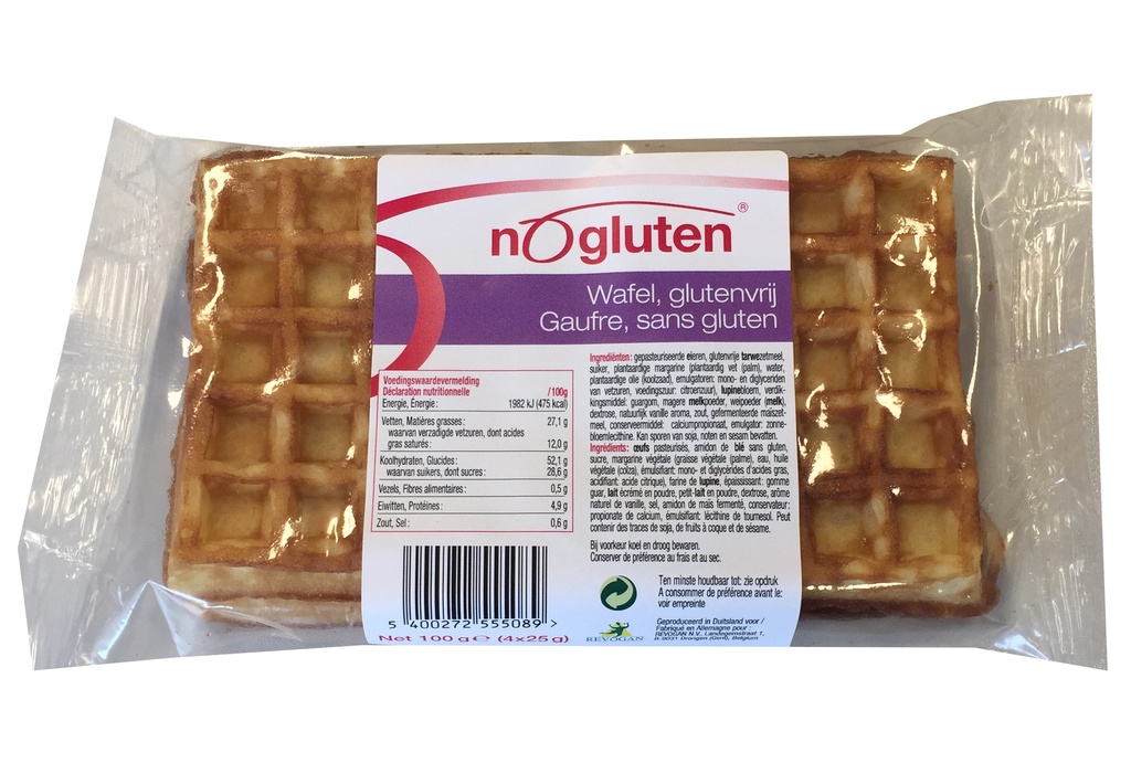 Nogluten softwafel glutenvrij 25g x 4 - 2123370