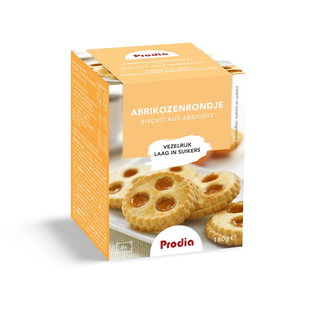 Prodia abricotines (8p) 160g pauvre en sucre