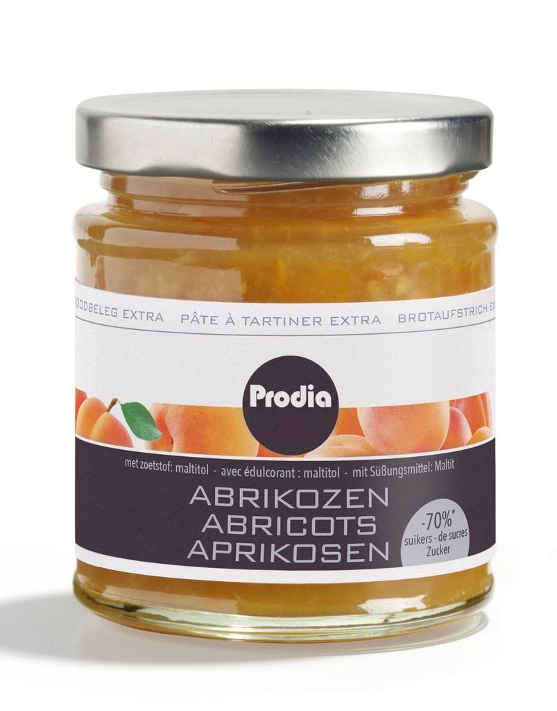 Prodia broodbeleg 215g extra abrikoos suikerarm - 3426400