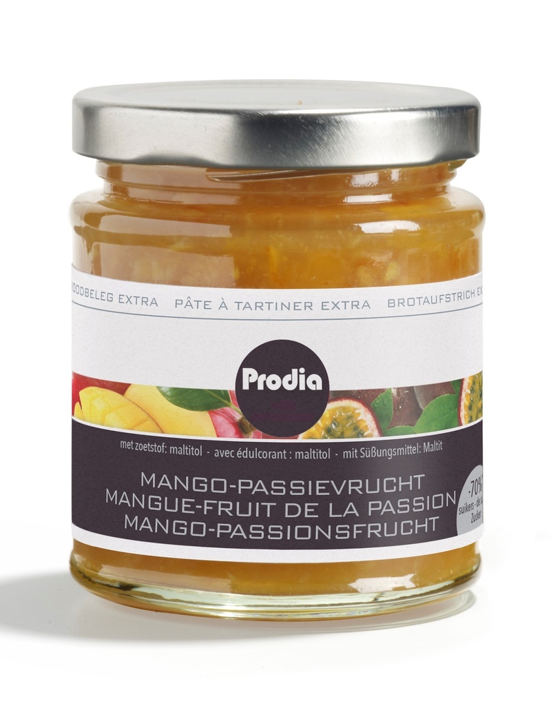 Prodia broodbeleg 215g extra mango-passievr maltit - 2853695