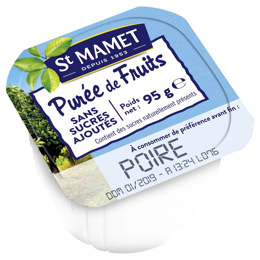 St Mamet purée de poires 100ml x 120 s/sucre