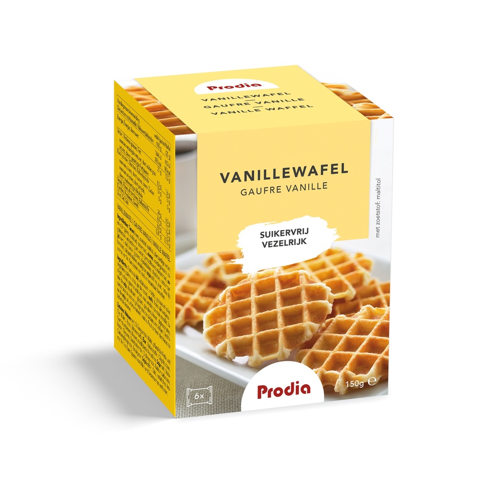 Prodia vanillewafels 150g maltitol - 1551886