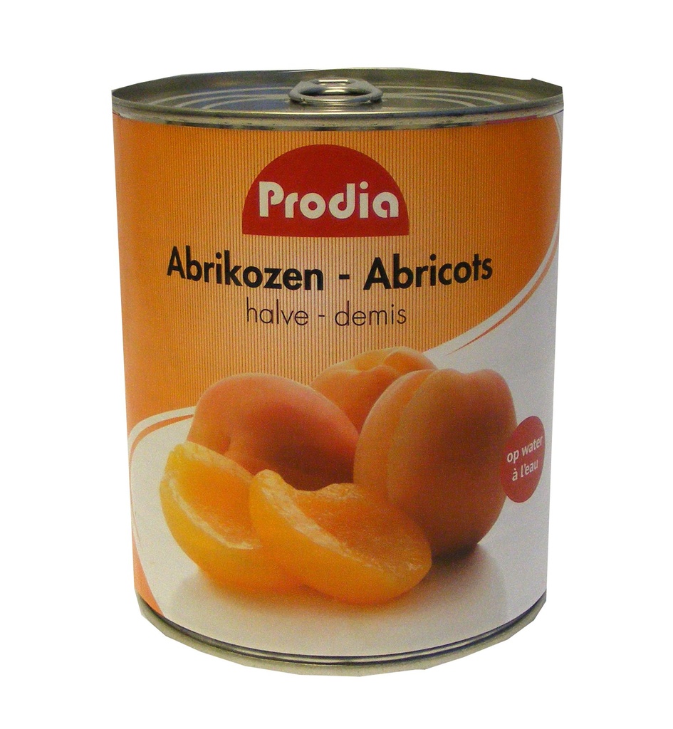 Prodia abrikozen halve 820g