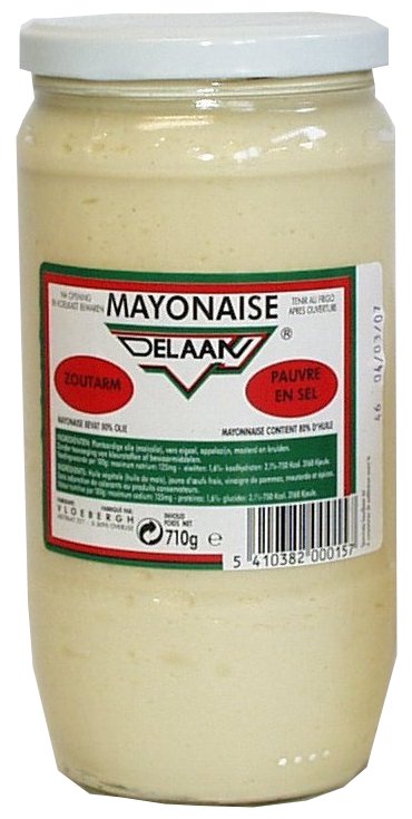 Delaan mayonnaise nature 710g sans sel