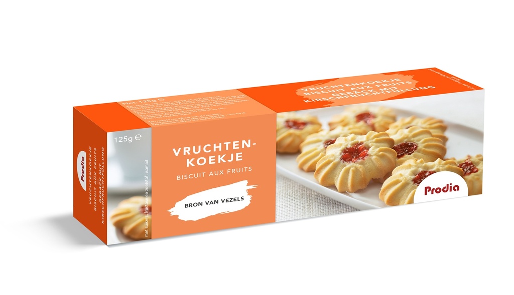 Prodia vruchtenkoekjes 125g zoetstof - 3115128