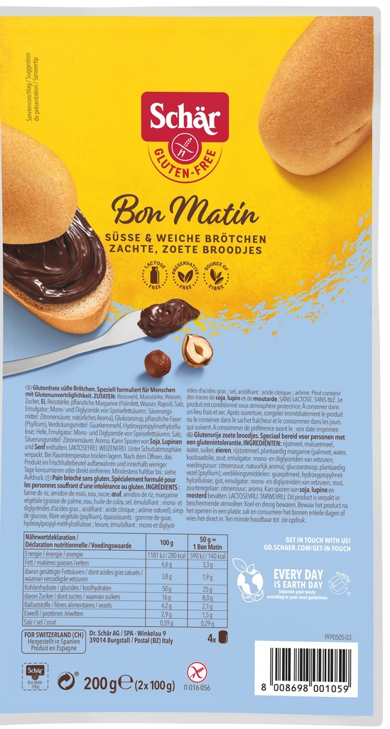 [6463] Schär bon matin 200g - 1728351